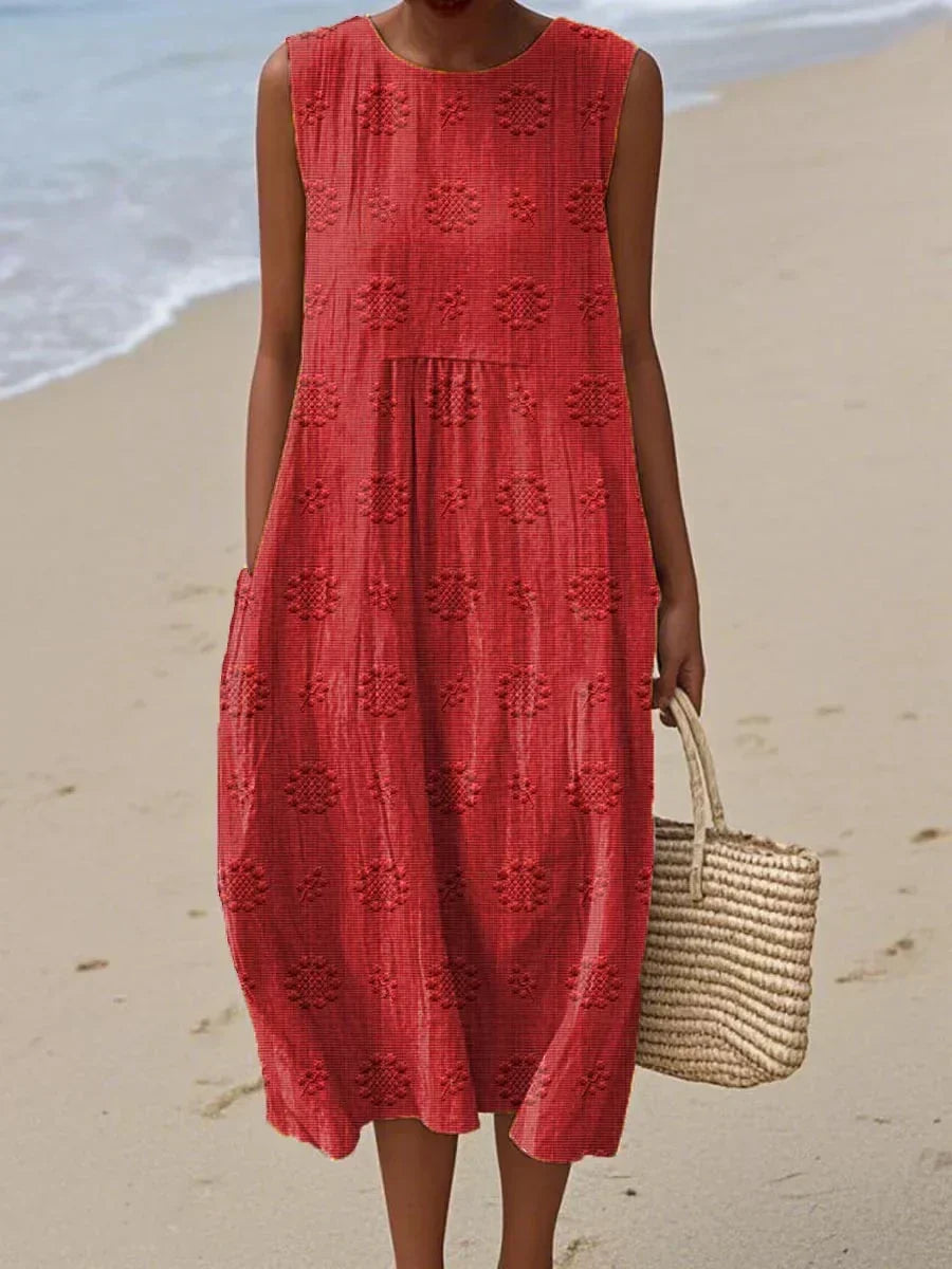Edith - Women's Relaxed Midi Dress - photo 5