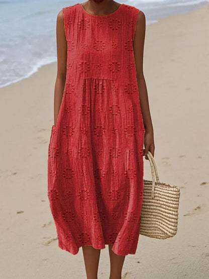 Edith - Women's Relaxed Midi Dress - photo 5