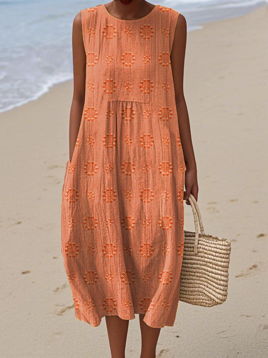 Edith - Women's Relaxed Midi Dress - photo 6