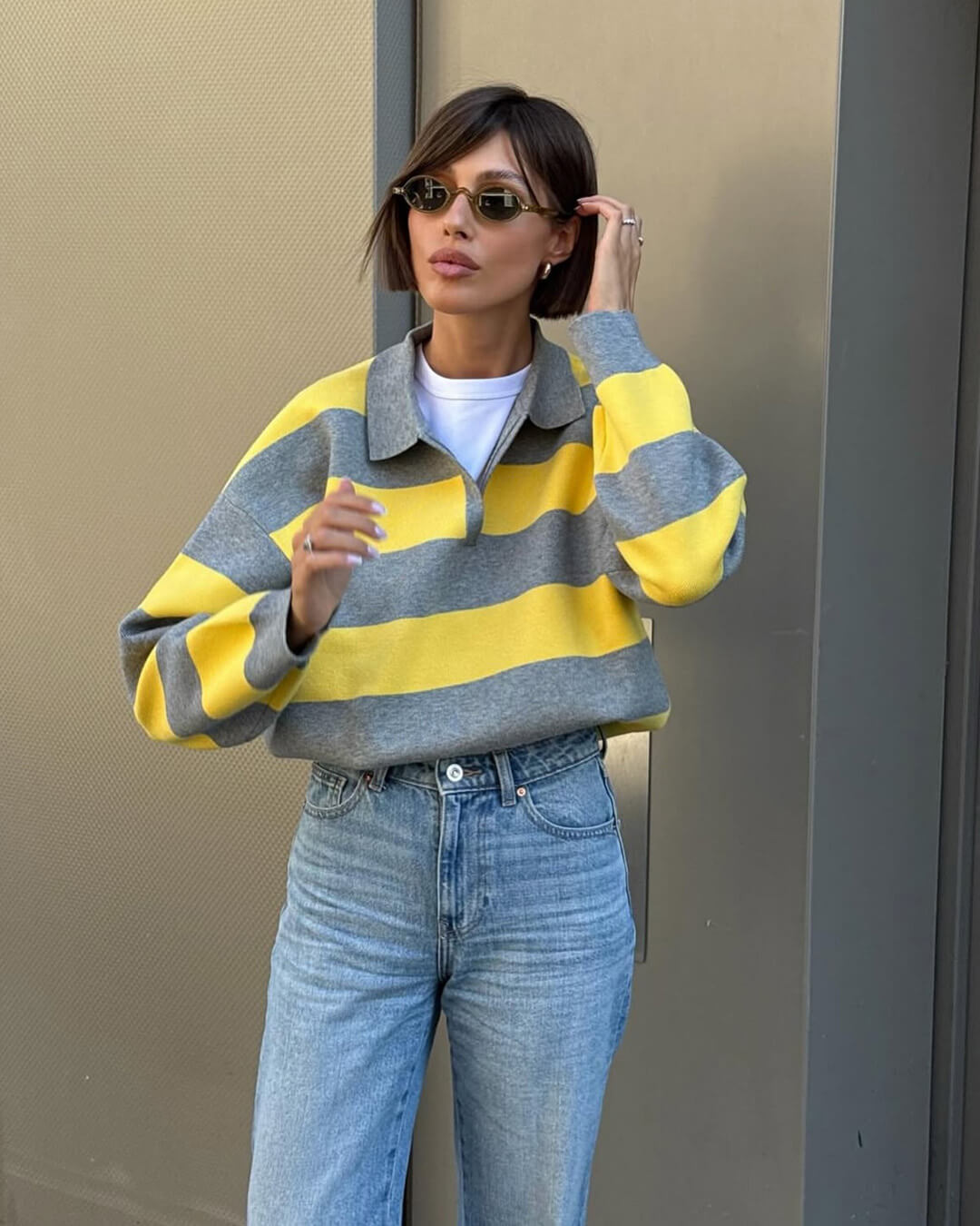 Tove - Women's Knit Stripe Sweater - photo 1