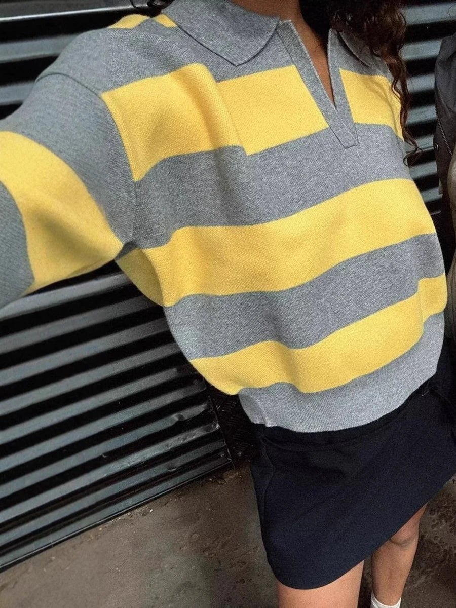 Tove - Women's Knit Stripe Sweater - photo 5