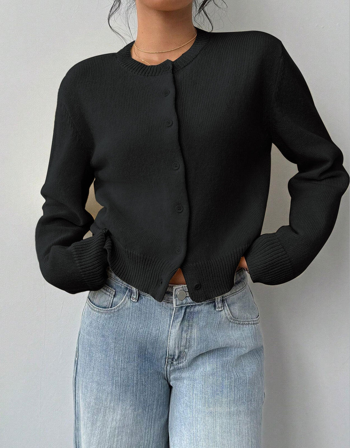 Elowen - Women's Cropped Ribbed Sweater - photo 3