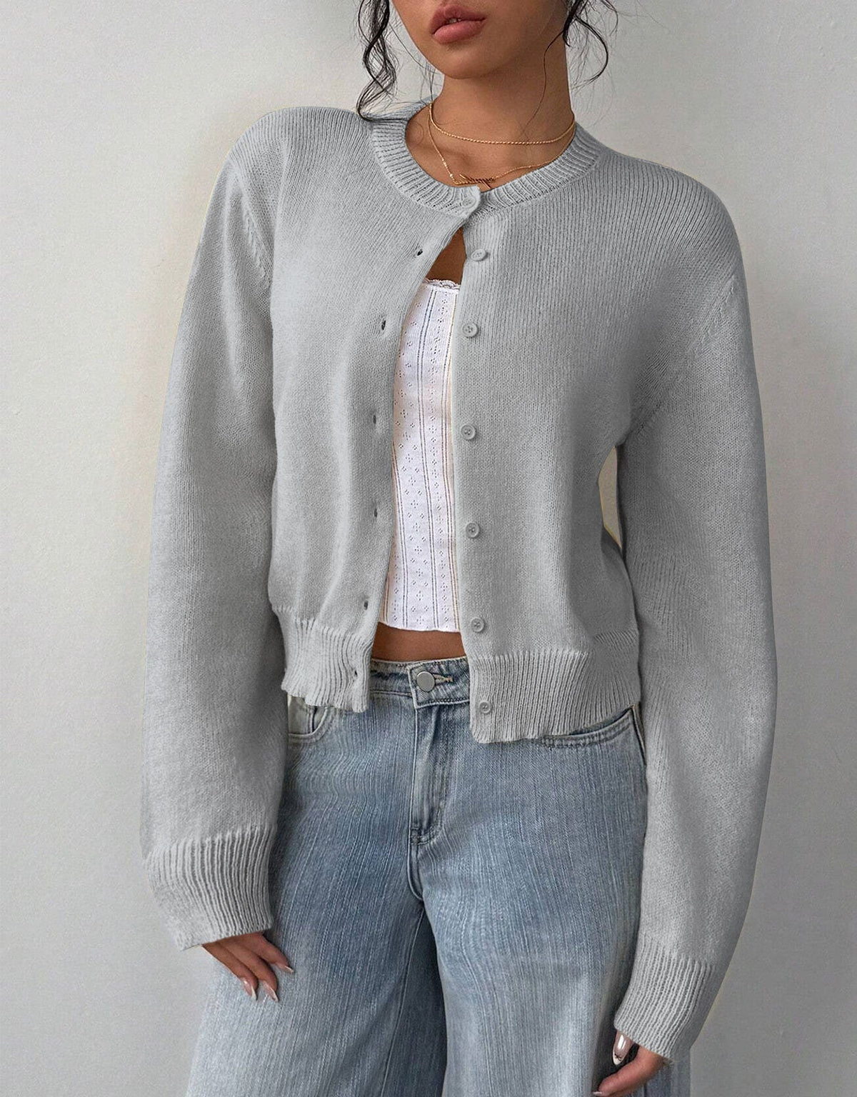 Elowen - Women's Cropped Ribbed Sweater - photo 4