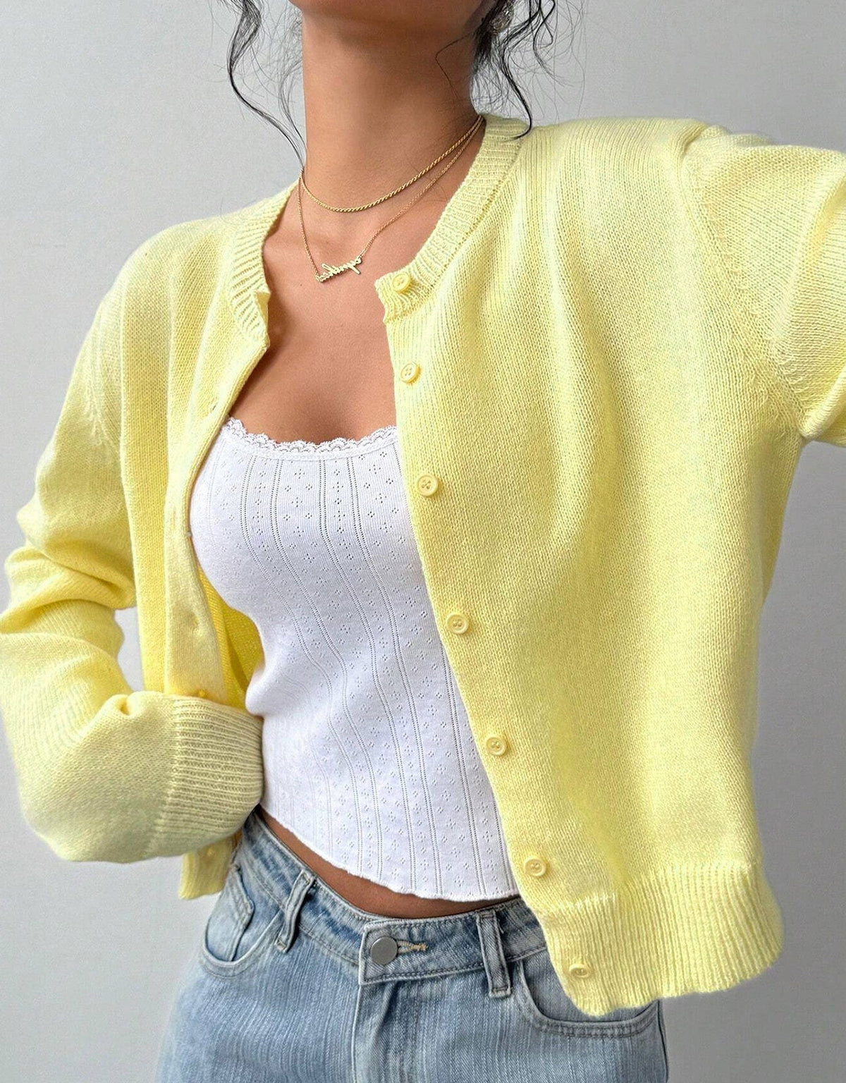 Elowen - Women's Cropped Ribbed Sweater - photo 5