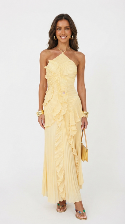 Iris - Women's Maxi Pleats Dress - photo 1
