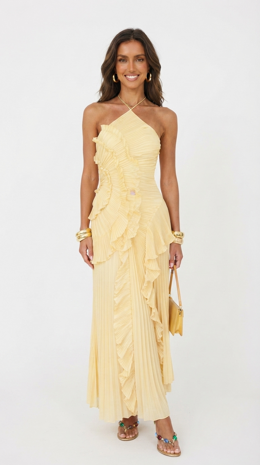 Iris - Women's Maxi Pleats Dress - photo 1