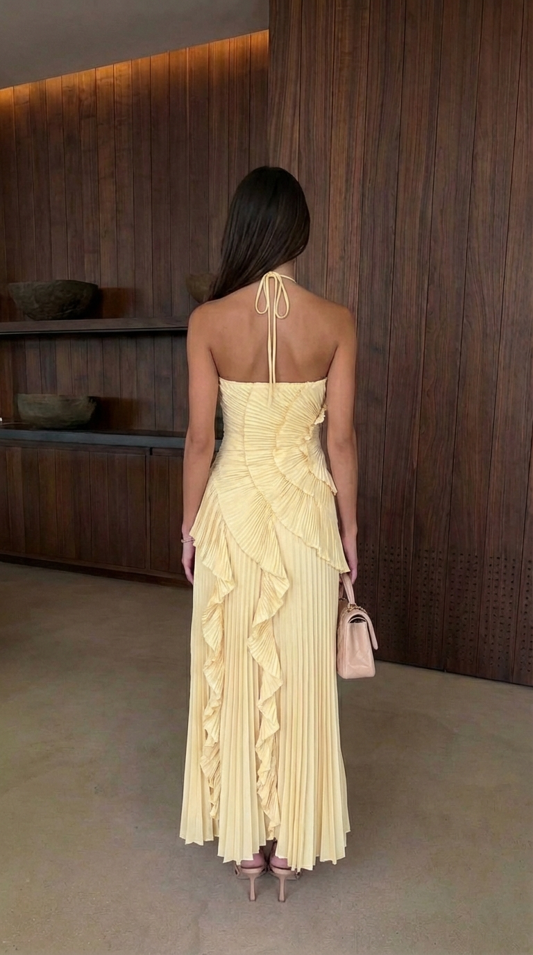 Iris - Women's Maxi Pleats Dress - photo 12