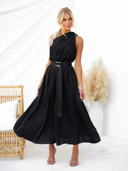 Amelie - Women's One Shoulder Maxi Dress with Slim Waist and Backless Design - photo 17