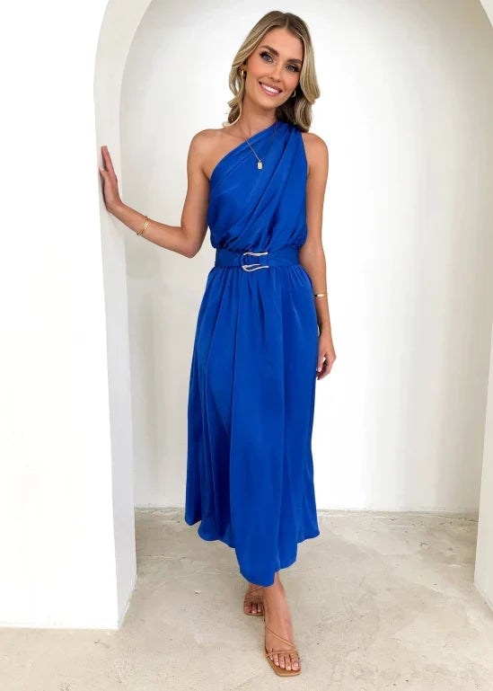 Amelie - Women's One Shoulder Maxi Dress with Slim Waist and Backless Design - photo 27
