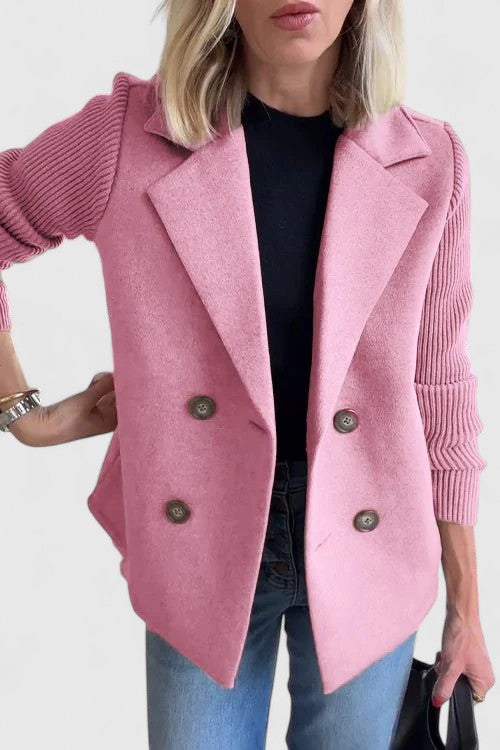 Danica - Women's Double-Breasted Contrast Blazer - photo 1