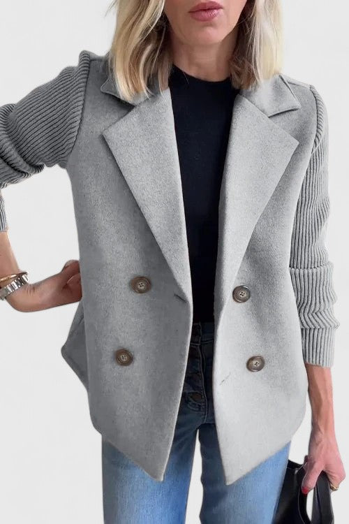 Danica - Women's Double-Breasted Contrast Blazer - photo 3