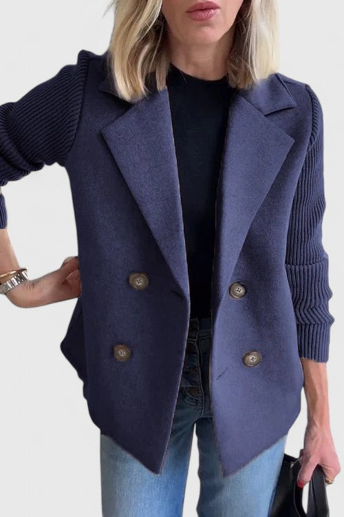 Danica - Women's Double-Breasted Contrast Blazer - photo 5