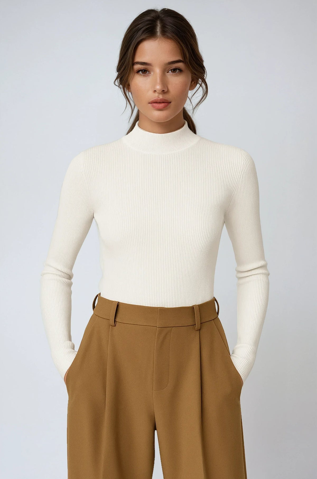Danica - Women's Ribbed Knit Sweater - photo 1