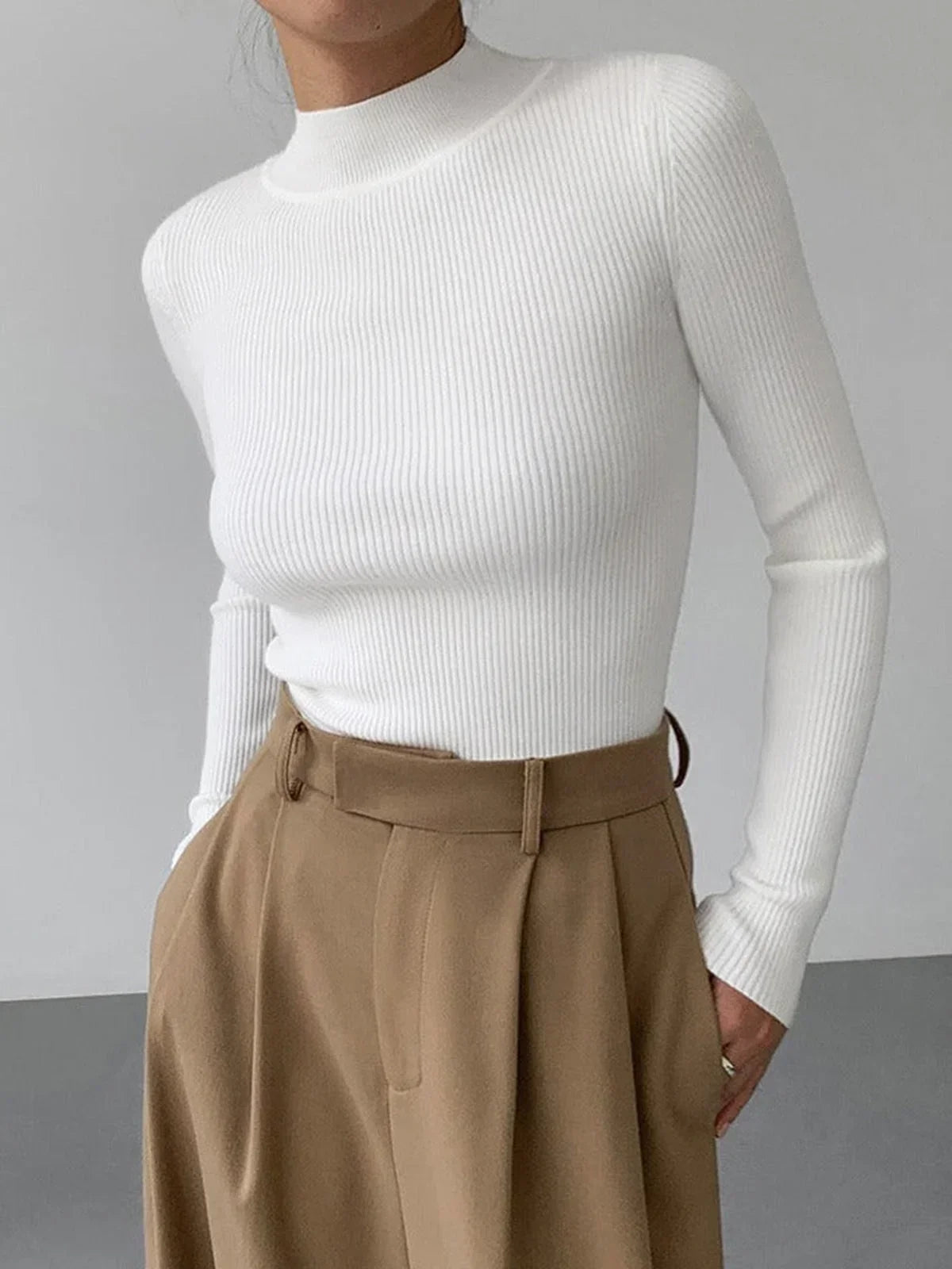 Danica - Women's Ribbed Knit Sweater - photo 2