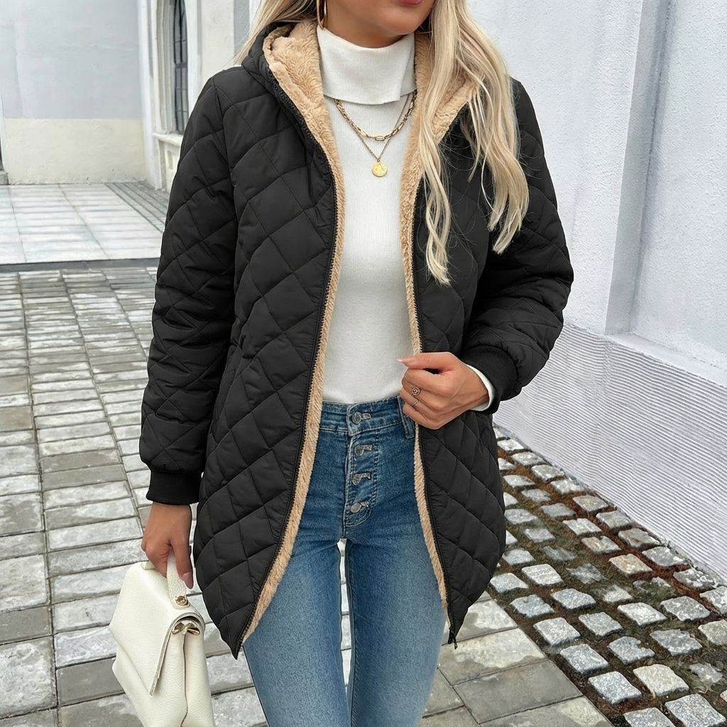 Agnes - Women's Longline Quilted Jacket - photo 2