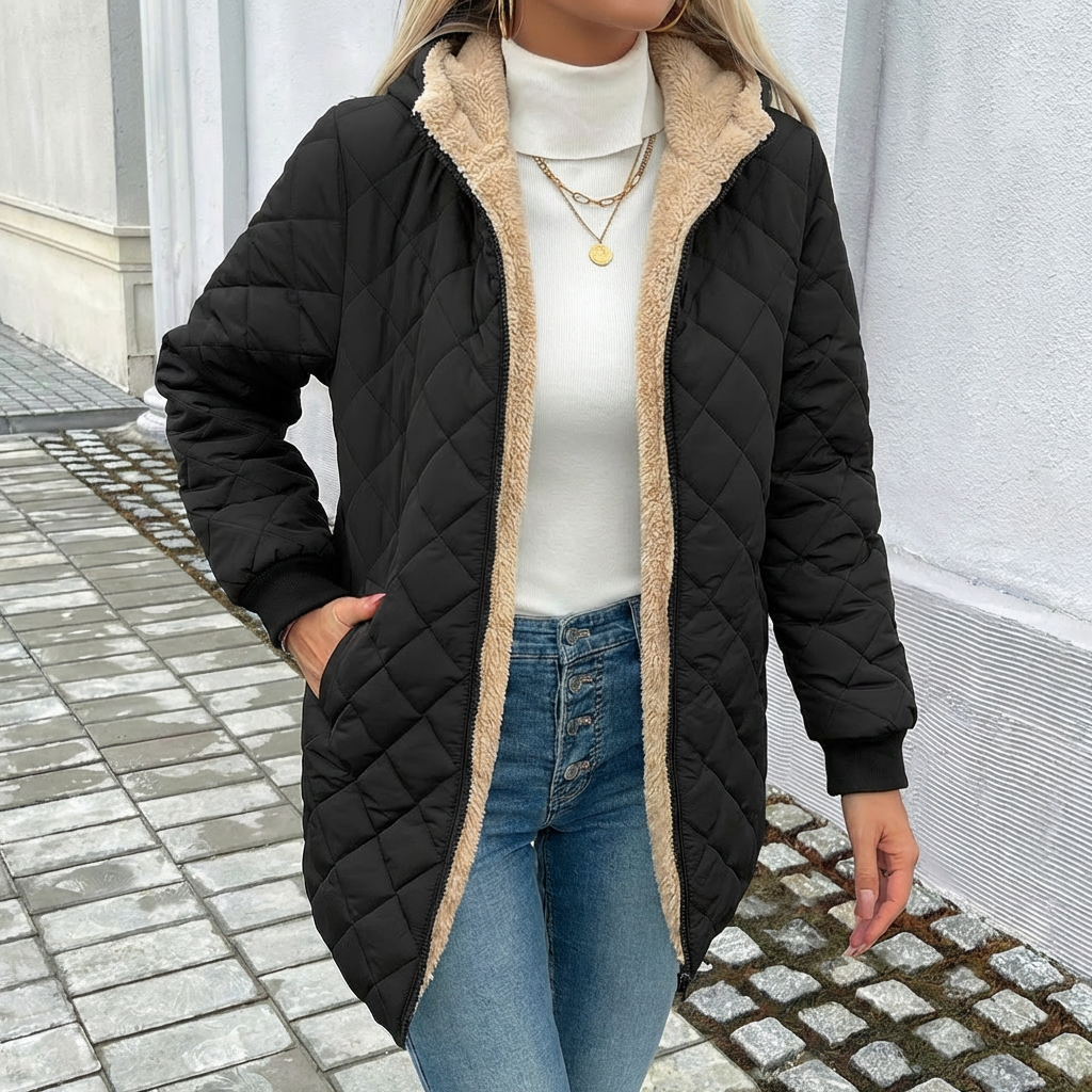Agnes - Women's Longline Quilted Jacket - photo 3