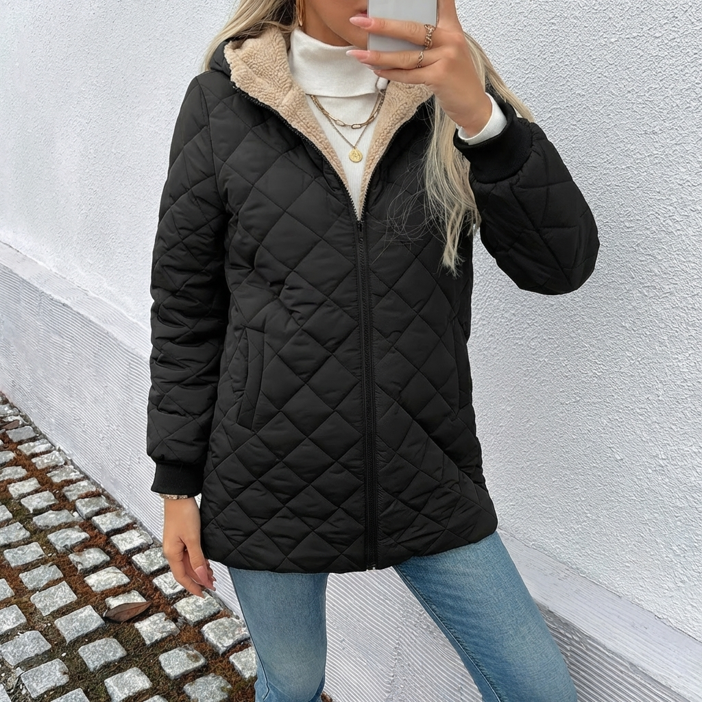 Agnes - Women's Longline Quilted Jacket - photo 4