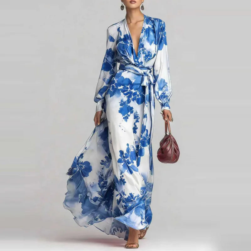 Zora - Women's Belted Neckline Maxi Dress - photo 3