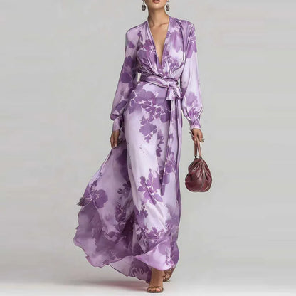 Zora - Women's Belted Neckline Maxi Dress - photo 4