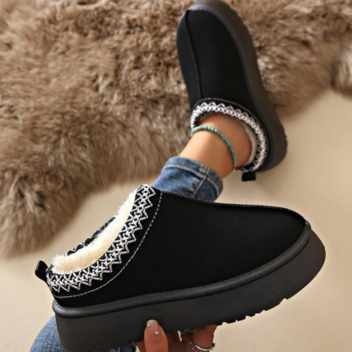 Zinnia - Women's Platform Embroidered Shoes - photo 2