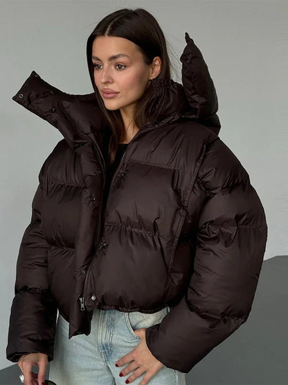 Sylvie - Women's Cropped Puffer Jacket - photo 1