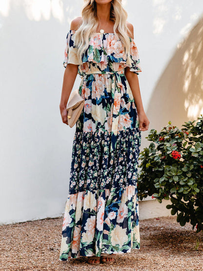 Ava - Women's Maxi Dress with Floral Print and Ruffled Details - photo 30