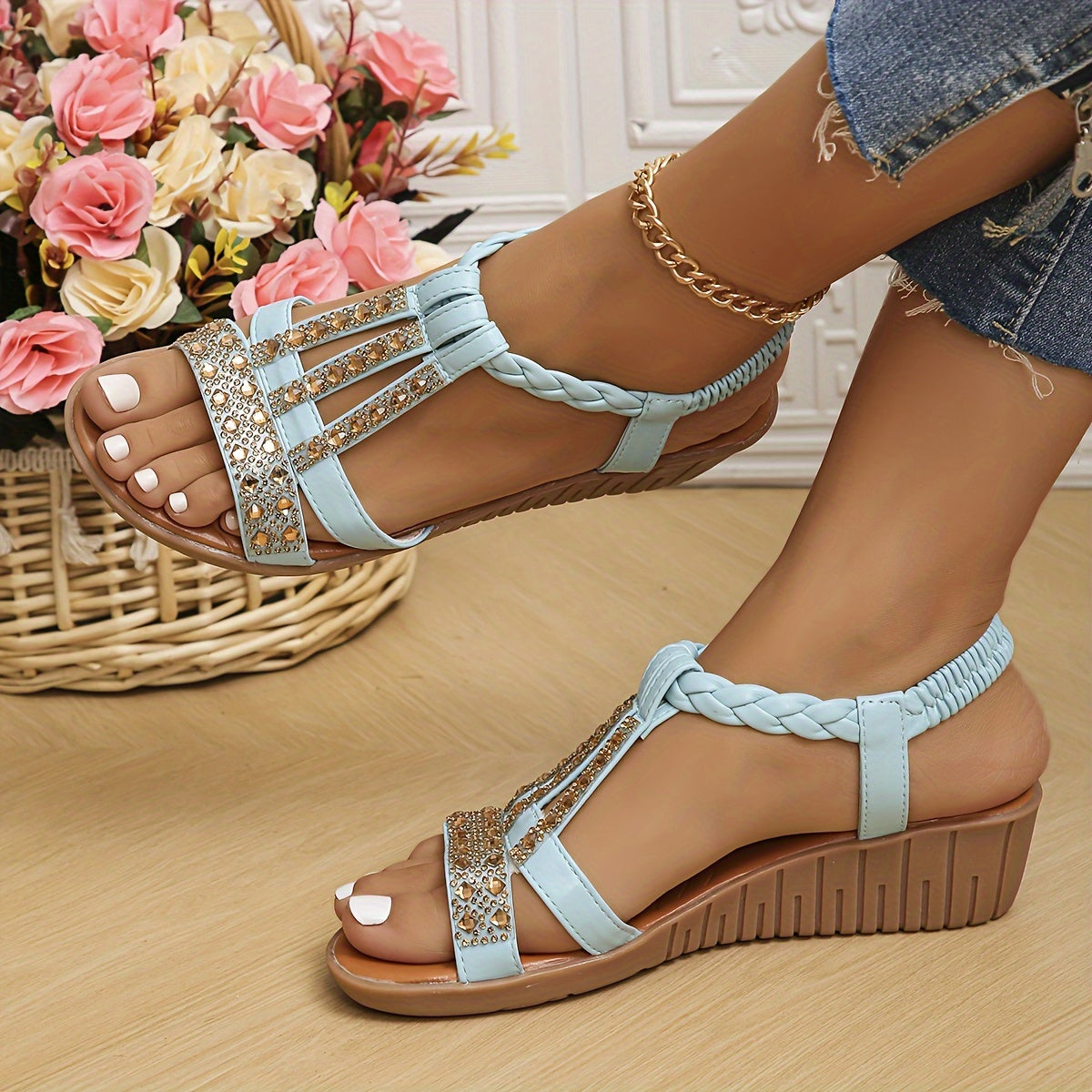 Kirsten - Women's Ankle Strap T-Strap Sandal - photo 9
