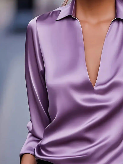 Zora - Women's V-neck Long Blouse - photo 30
