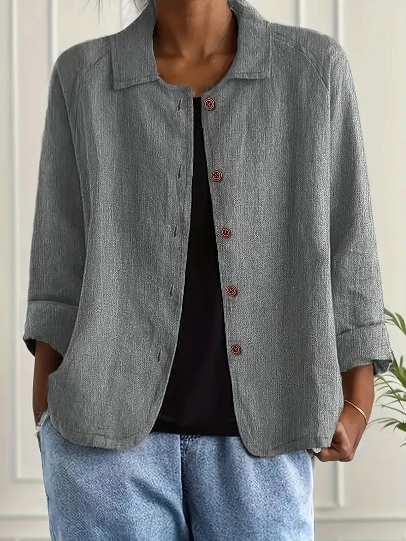 Ottilie - Women's Linen Linen-Look Top - photo 7