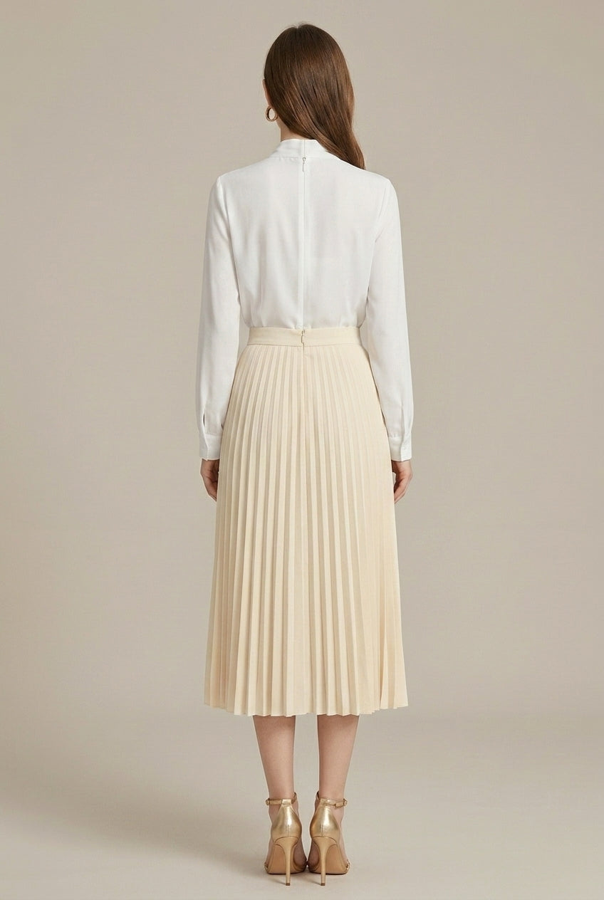 Linnea - Women's Pleated Midi Skirt - photo 2