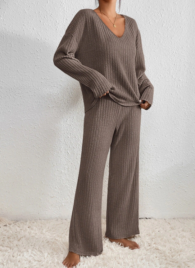 Margaux - Women's V-Neck Ribbed Set - photo 5