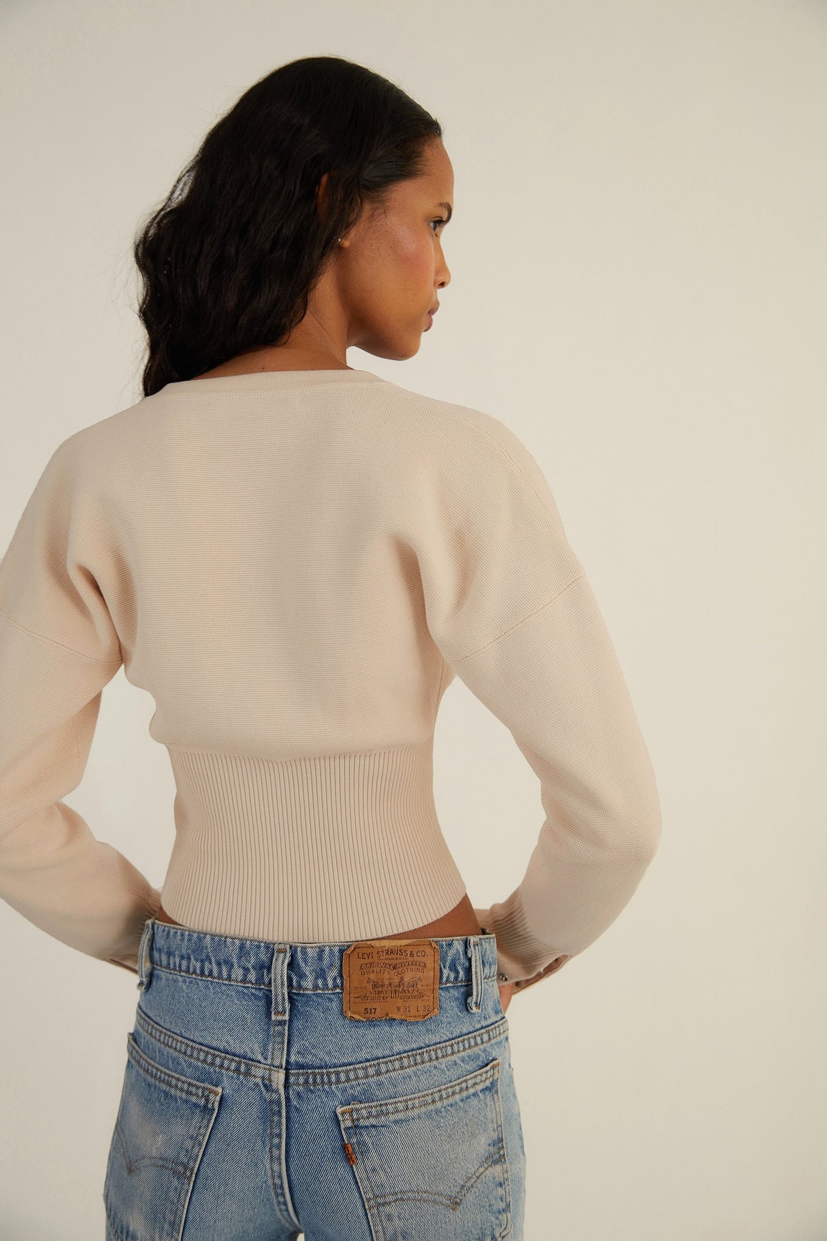 Anneliese - Women's Cropped Knit Sweater - photo 5