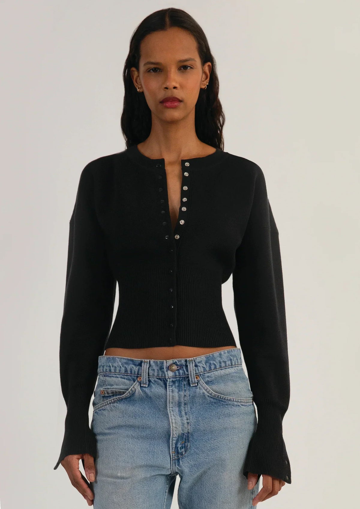 Anneliese - Women's Cropped Knit Sweater - photo 7
