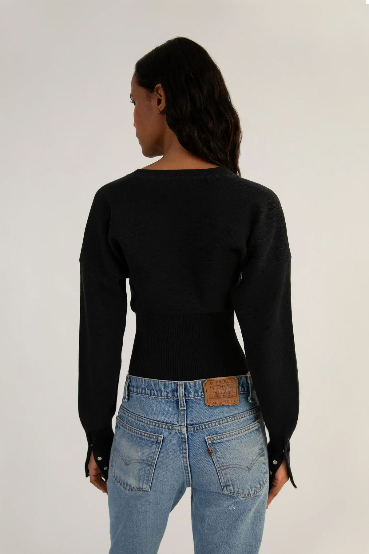 Anneliese - Women's Cropped Knit Sweater - photo 8