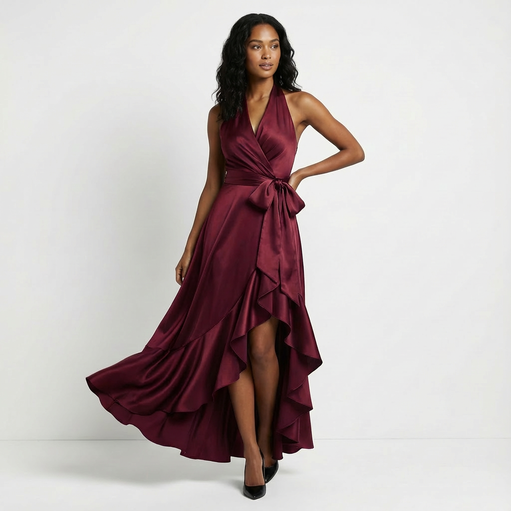 Wren - Women's Wrap Bow Maxi Dress - photo 2