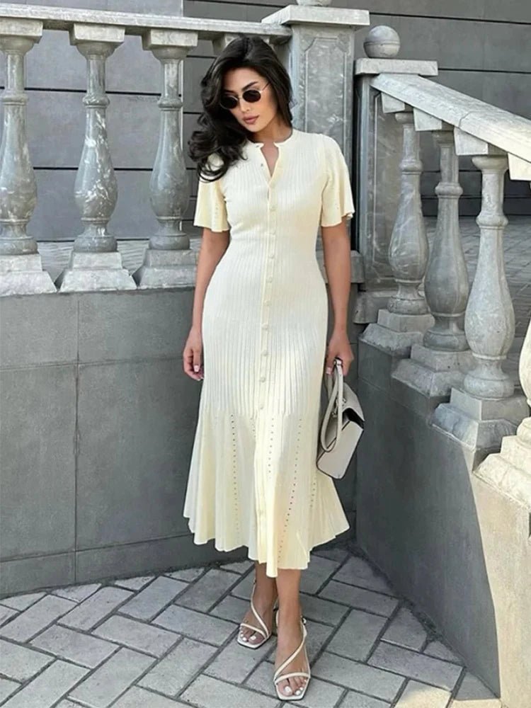 Vera - Women's Midi Knit Dress - photo 3