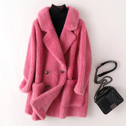 Ursula - Women's Relaxed Shearling Jacket - photo 1