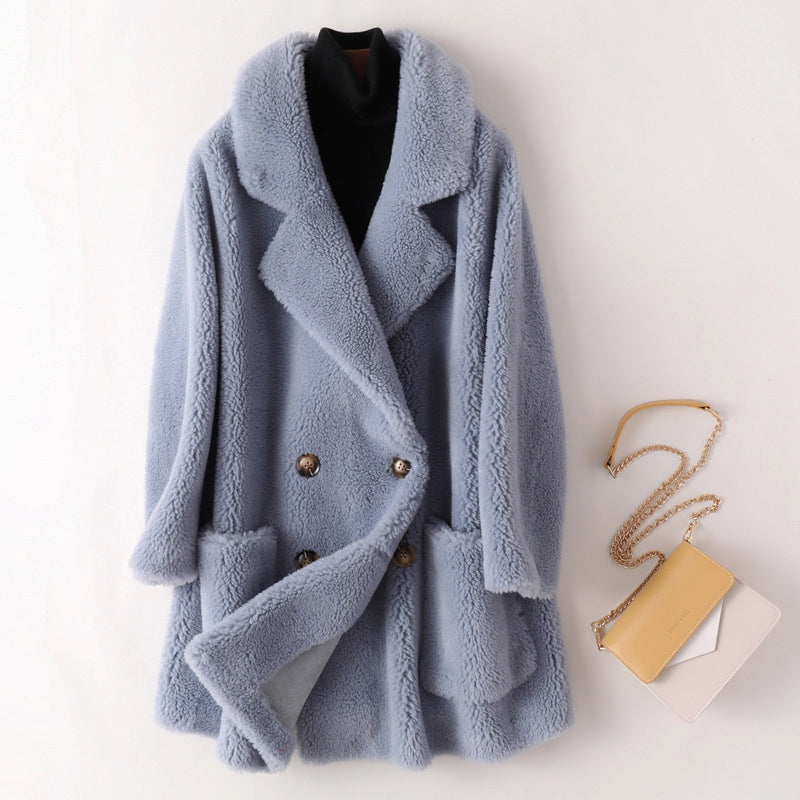 Ursula - Women's Relaxed Shearling Jacket - photo 2