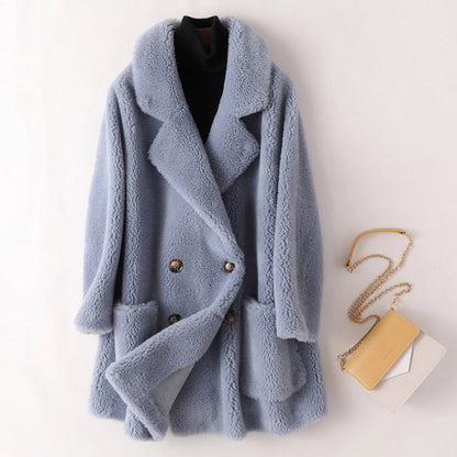 Ursula - Women's Relaxed Shearling Jacket - photo 2