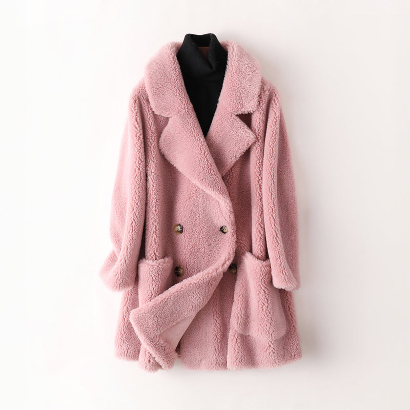 Ursula - Women's Relaxed Shearling Jacket - photo 4