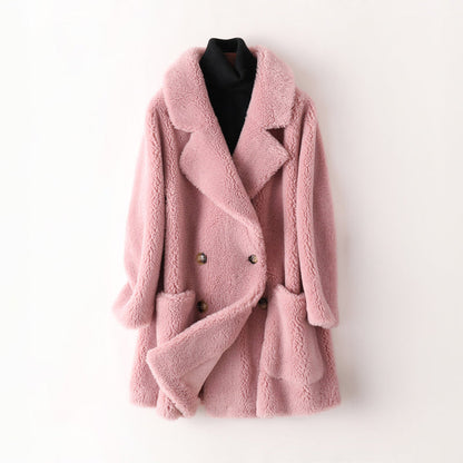 Ursula - Women's Relaxed Shearling Jacket - photo 4