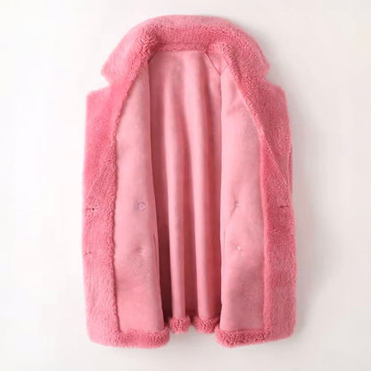 Ursula - Women's Relaxed Shearling Jacket - photo 5