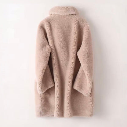 Ursula - Women's Relaxed Shearling Jacket - photo 6