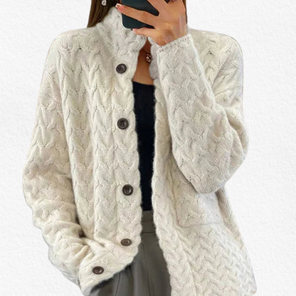 Valentine - Women's Twisted Cable Cardigan - photo 1