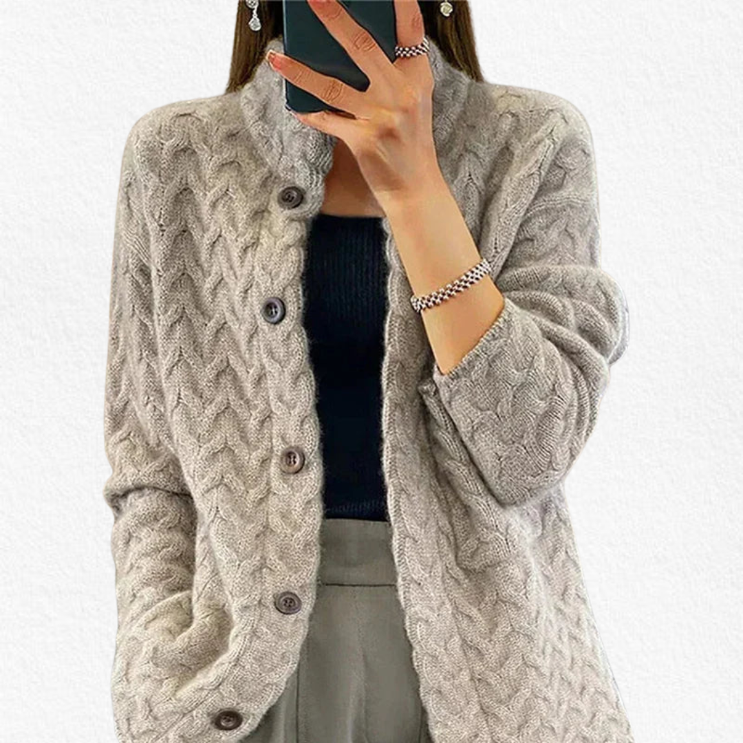 Valentine - Women's Twisted Cable Cardigan - photo 2