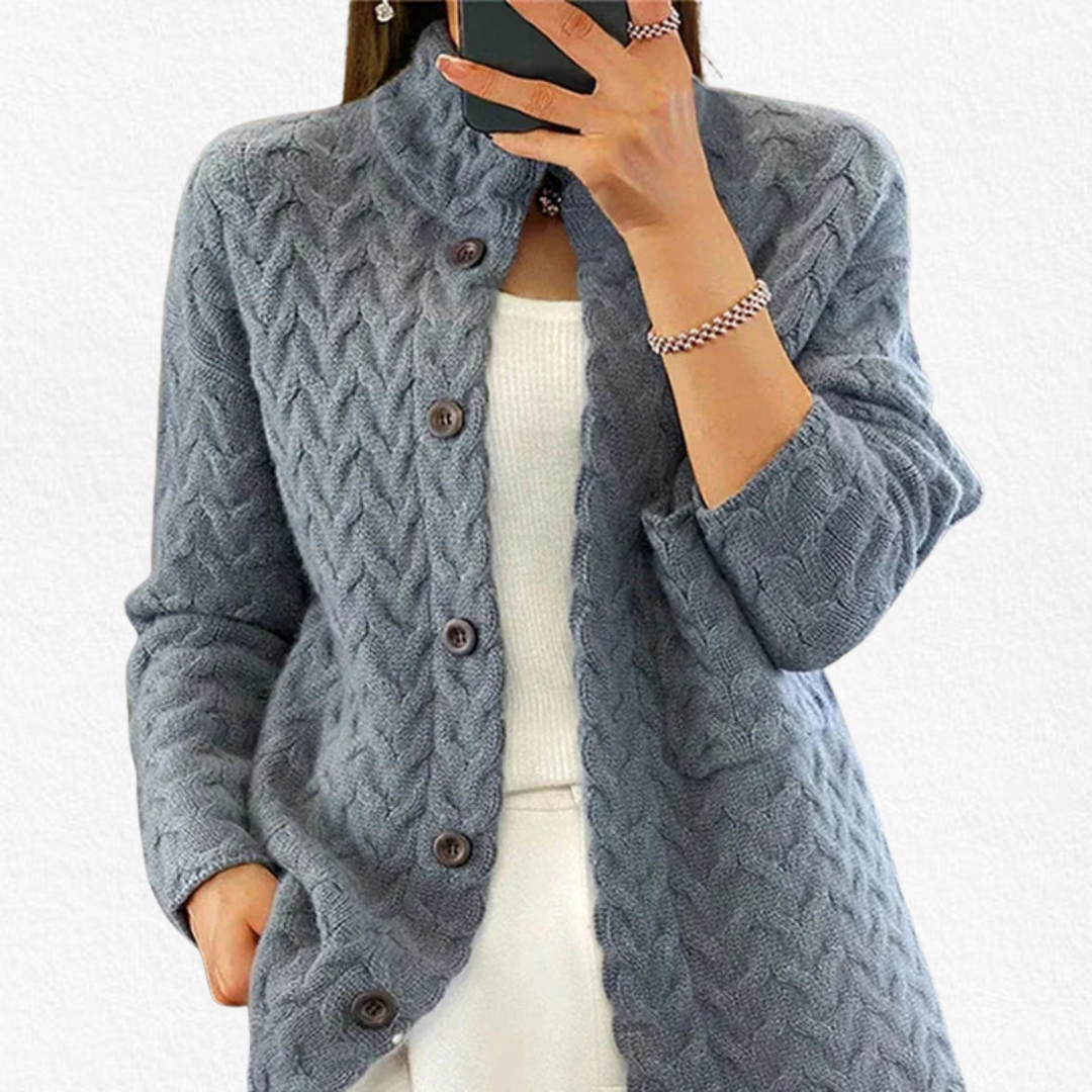 Valentine - Women's Twisted Cable Cardigan - photo 3