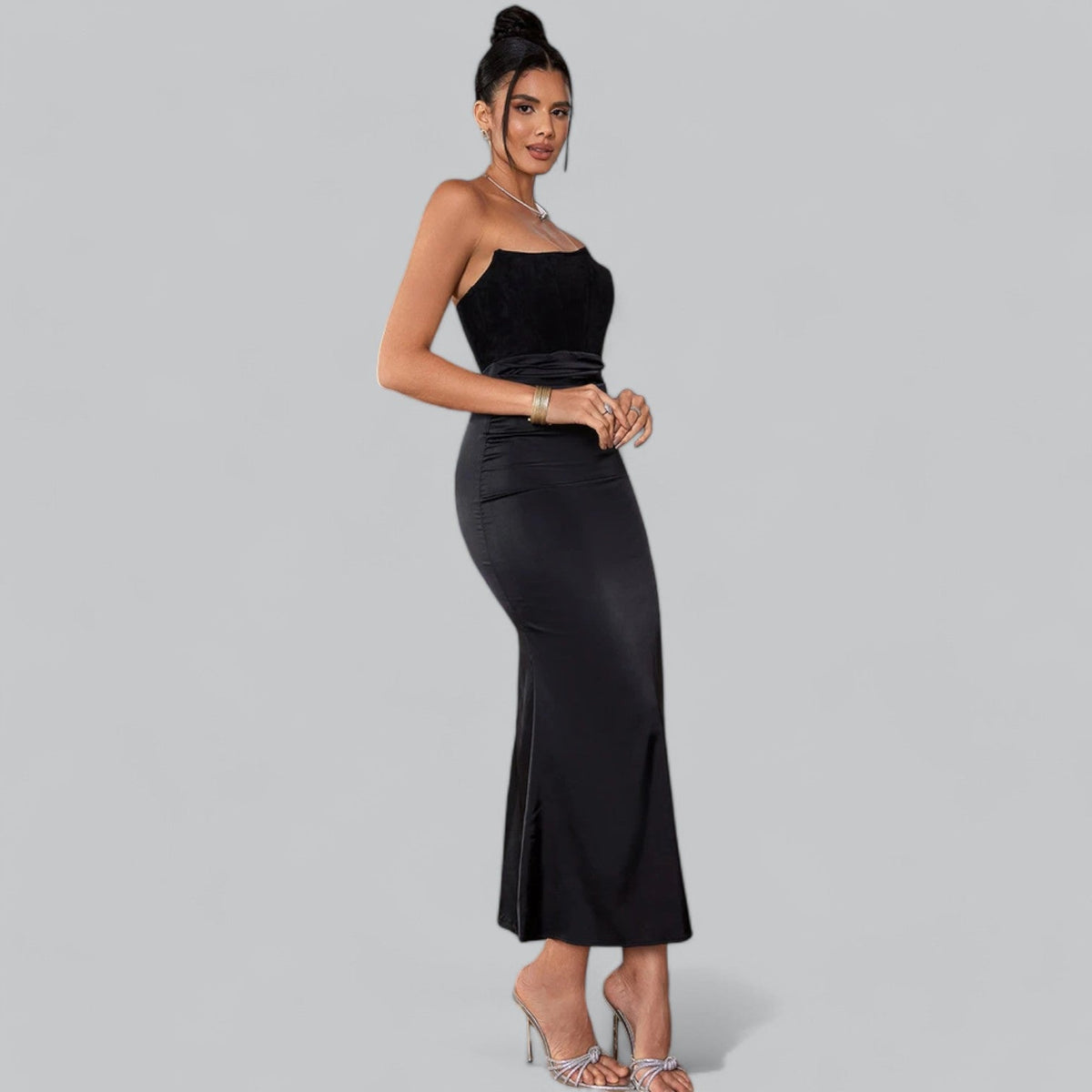 Delphine - Women's Strapless Corset Dress - photo 4