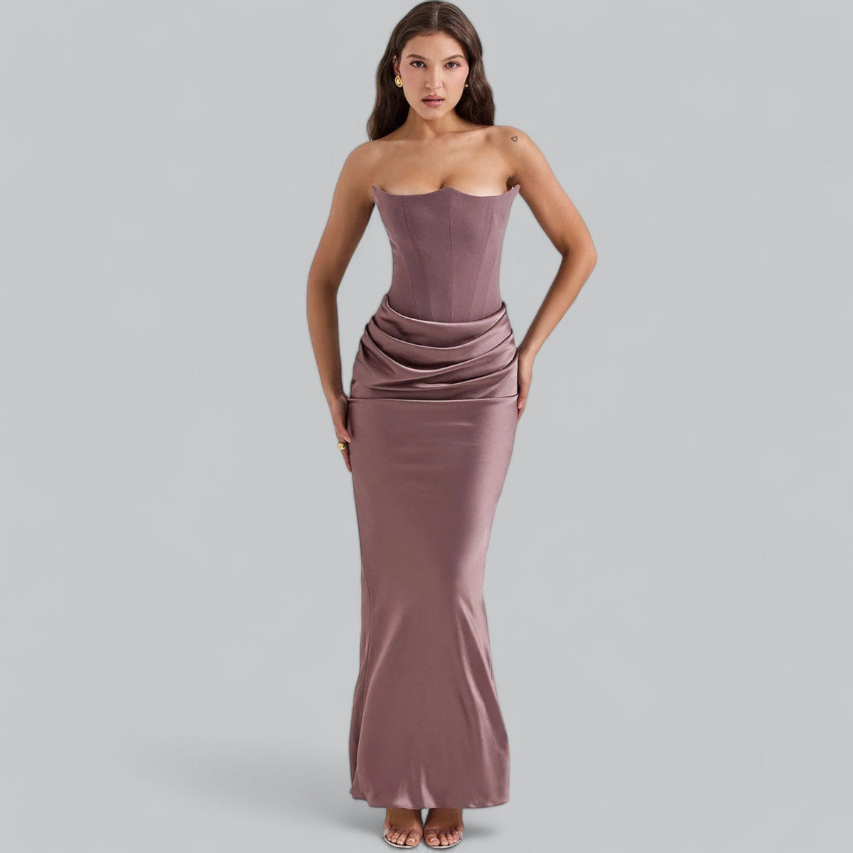 Delphine - Women's Strapless Corset Dress - photo 6