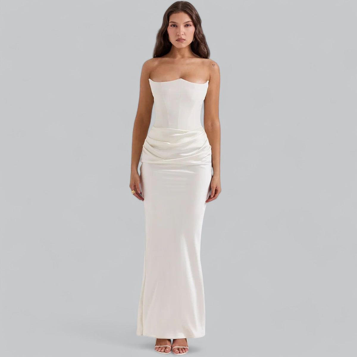 Delphine - Women's Strapless Corset Dress - photo 8