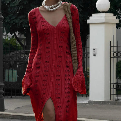 Cerys - Women's Relaxed Knit Dress - photo 3